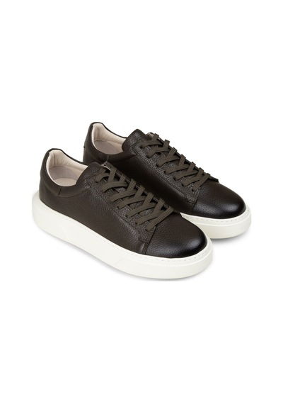 Deery Erkek Hakiki Deri Haki Sneaker Ayakkabı - 04651mhake01