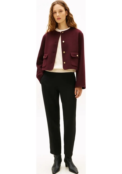 Tommy Hilfiger Df Wool Blend Reg La, Xıh Bordo Kadın Ceket