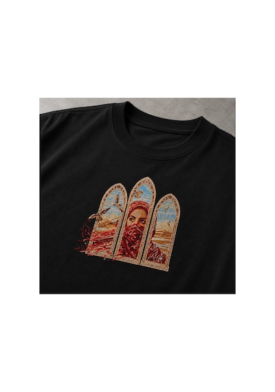 Yolo Street Oversize Siyah Unisex Tişört %100 Pamuk Çöl Kadını Pencere Baskılı Vintage Grafik Tasarım Siyah Yolo Street Oversize Siyah Unisex Tişört %100 Pamuk Çöl Kadını Pencere Baskılı Vintage Grafik Tasarım Siyah