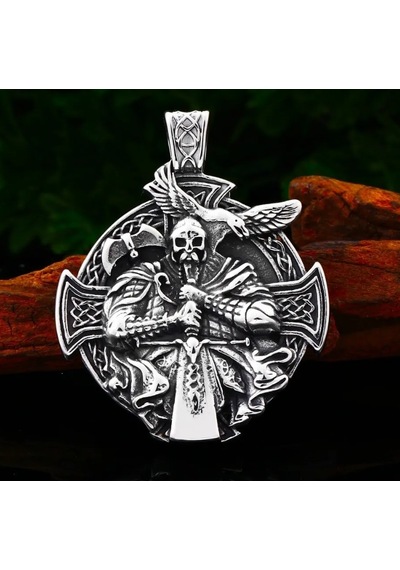 Raven Kuş Detaylı İskandinav Mitolojisi Viking Odin Kolye