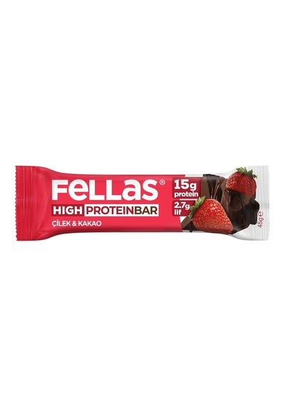 Fellas Yüksek Protein Bar - Çilek 45 G - 8 Adet Tarı