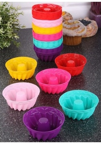 Menba Mini Silikon Muffin Ve Cup Kek Kalıbı Borulu - 6 Adet