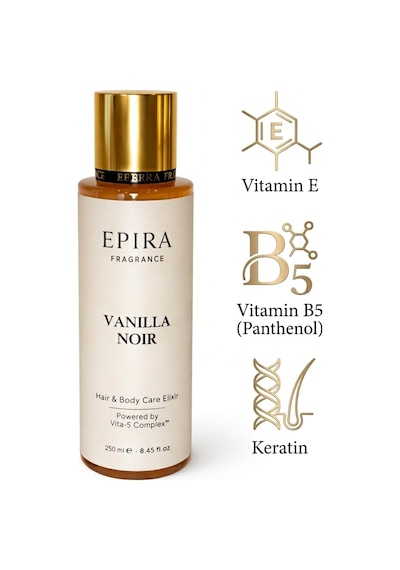Epıra Vanilla Noir Gurme Vanilya Saç Ve Vücut Spreyi - Vita-5 Complex İle Güçlendirilmiş Yoğun Kalıcı Ve Vitaminli Bakım 250ml