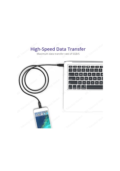 1 Metre Type-C To Type-C 3A Hızlı Data/Şarj Kablosu