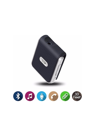 Bluetooth 4.2 Stereo Ses Alıcısı Hands-Free Araç Kiti Yaka Klipsl