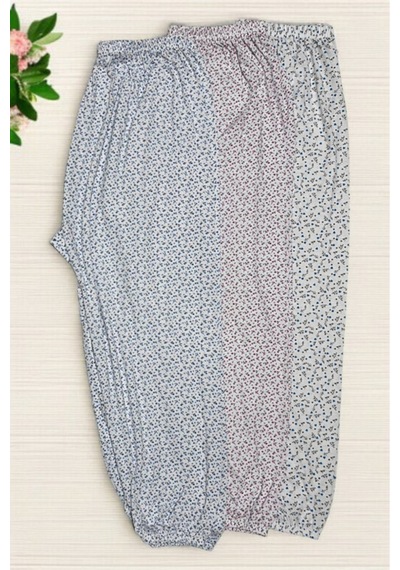 Pi Giyim 3 Adet Kadın Desenli Uzun Lastikli Pijama Altı Yazlık Karışık2 Pi Giyim 3 Adet Kadın Desenli Uzun Lastikli Pijama Altı Yazlık Karışık2