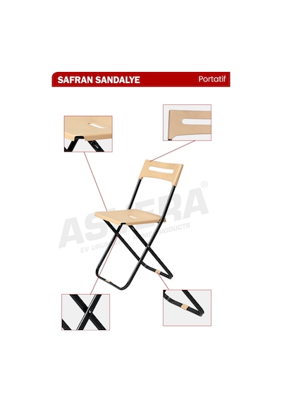 Safran Pratik Katlanır Sandalye Karışık