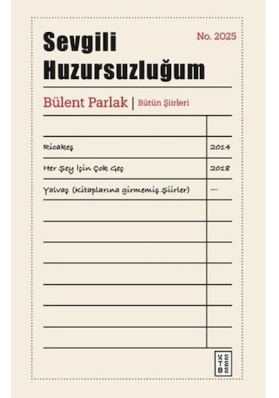 Sevgili Huzursuzluğum Ciltli - Pmvp-758512