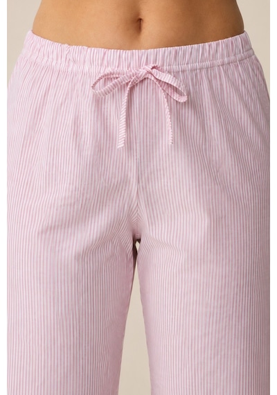 Siyah İnci Üst Pamuklu Fitilli Kaşkorse T-shirt İnce Soft Örme Pijama Takımı 8047 Pembe Çizgili Siyah İnci Üst Pamuklu Fitilli Kaşkorse T-shirt İnce Soft Örme Pijama Takımı 8047 Pembe Çizgili