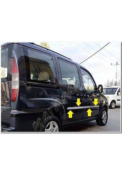 Markadan Fiat Doblo Krom Yan Kapı Çıtası 2000-2006 4 Parça Paslan