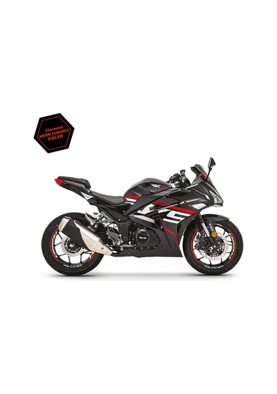 Rks R250 Motosiklet Jant İç Ve Dış Set Sticker Etiket Modeli Neon Turuncu