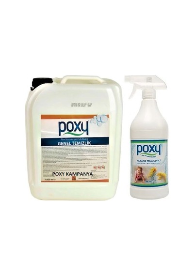 Poxy Genel Temizlik 5 L + Fayans Temizleyici 1 L