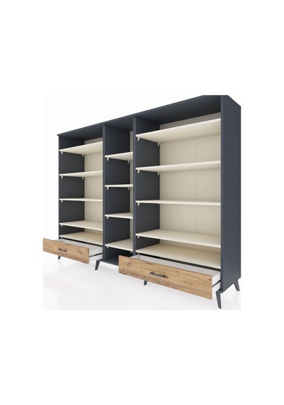 Hyperion Dolap 14 Raflı 2 Çekmeceli 220x44x163 Antrasit-aytaşı/ç Antrasit-aytaşı/çam Hyperion Dolap 14 Raflı 2 Çekmeceli 220x44x163 Antrasit-aytaşı/ç Antrasit-aytaşı/çam
