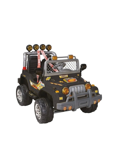 Kumandalı Çift Kişilik Mega Akülü Araba Siyah - 12 Volt İki Kişilik Akülü Araba Akülü Jeep - Mega Of