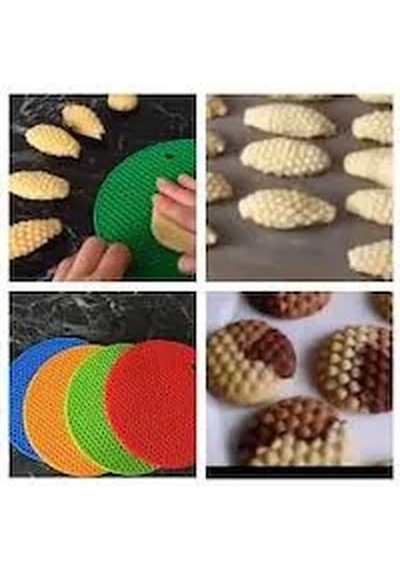 18 Cm Silikon Petek Desenli Kalburabastı Kalıbı Altlık