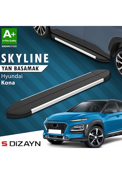 S-dizayn Hyundai Kona Skyline Aluminyum Yan Basamak 173 Cm 2018-2023 A+ Kalite