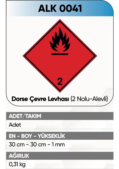 Alkotek Dorse 2 Numara Çevre Levhası Alev
