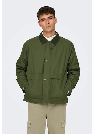 Only & Sons Erkek Mont 22031626 Olive Çok Renkli