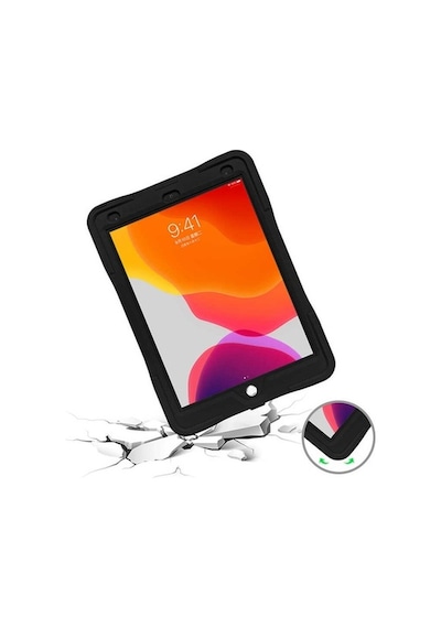 Apple Uyumlu iPad  9. Nesil 10.2 Kılıf Airtag Bölmeli Defender Case A2602-Siyah