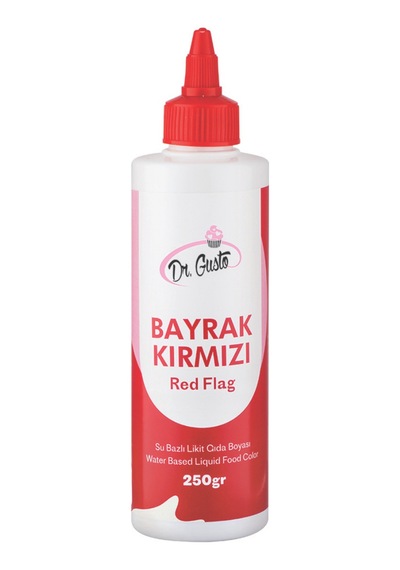 Sıvı Gıda Boyası Bayrak Kırmızı Suda Çözünür E129 250 G