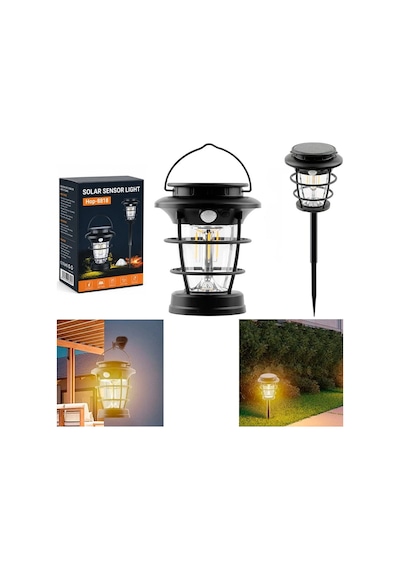 Powermaster Hop-8818 Sensörlü Şarjlı Solar Panelli Lamba