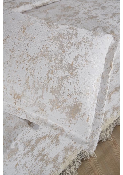 Çeyiz Diyarı Fransız Dantelli Valoria Çift Kişilik Yatak Örtüsü 230x250 Cm Çok Renkli