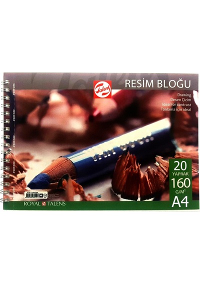 Talens A4 160 G 20 Yaprak Spiralli Çizim Blok Çizim Defteri