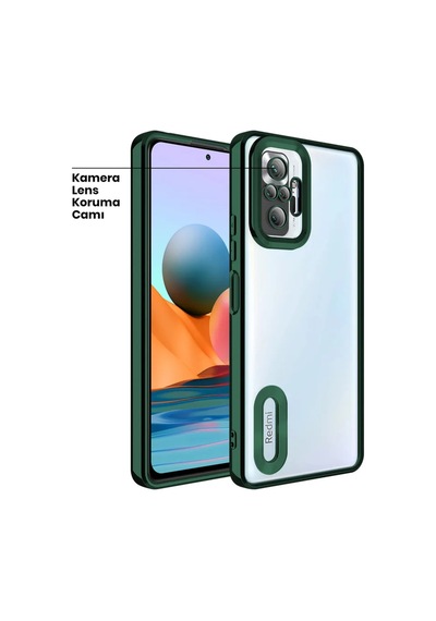 Xiaomi Redmi Note 10 Pro 4g Darbeye Dayanıklı Kamera Korumalı Silikon Kılıf Yeşil