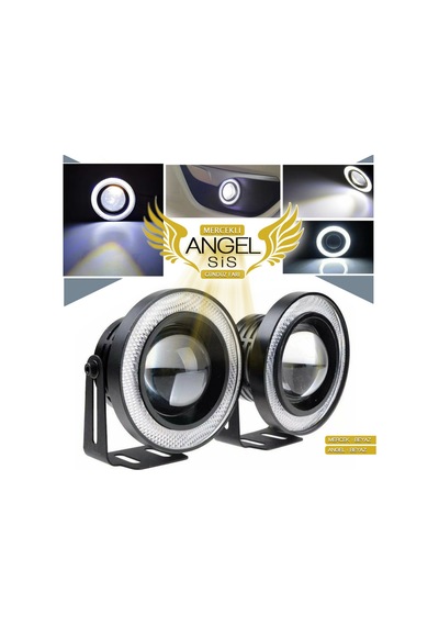 Universal Mercekli Led Angel Sis Farı, 76mm Beyaz Renk (01) ( Sts Oto Aksesuar)