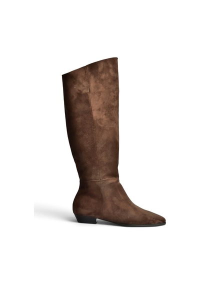 Fox Shoes Z404202702 Kahverengi Süet Klasik Kadın Çizme