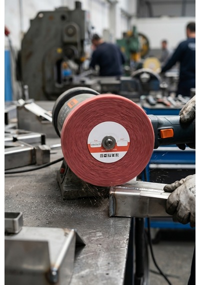 200x25 Mm P180 Polisaj Keçesi Çapak Alma Ve Metal Yüzey Parlatma Diski 1 Adet