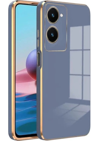 Mey İthalat Vivo Y18 Kılıf Volet Silikon - Mavi
