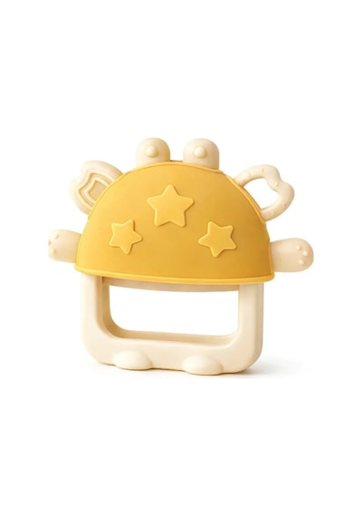 Babyjem Crabby Tutma Halkalı Silikon Diş Kaşıyıcı Sarı