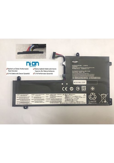 Nion Lenovo L17c3pg2 5b10w69467 Uyumlu Notebook Batarya - Pil