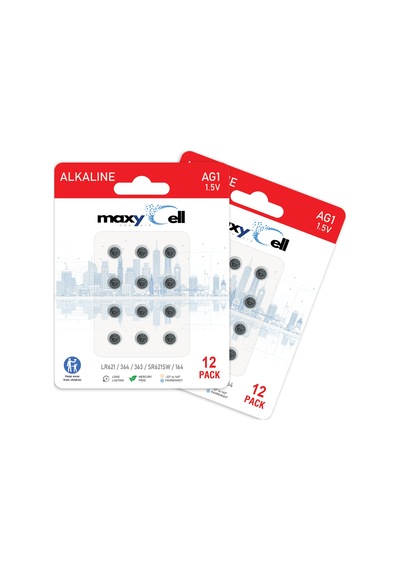 MaxyCell 24 Adet Ag1 Lr41 Lr736 / L736 / G3 / G3a / 3ga / 192 / Gp192 / V3ga / Rw87 1.5v MaxyCell Düğme Piller