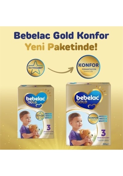 800 Gr Bebelac Gold Konfor 3 Devam Sütü - 1 Yaş Ve Üzeri