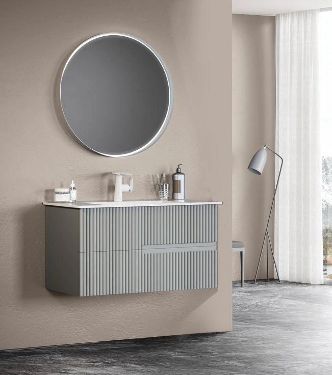Orka Moonlight 70 Cm Mat Gri Banyo Dolabı Alt Modül Ve Lavabo Gri