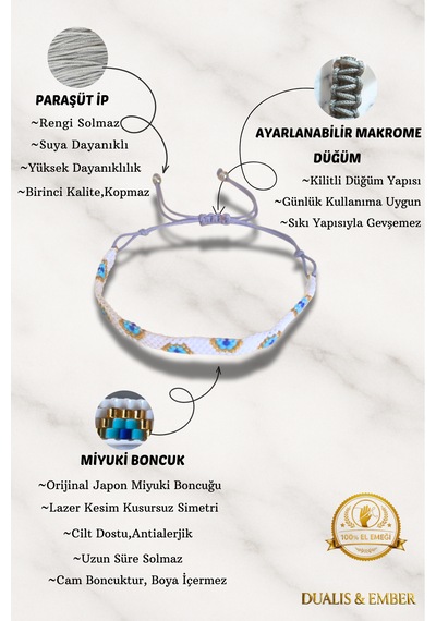 2'li Miyuki Nazar Boncuklu Bileklik Set Çok renkli