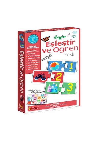 3 Yaş Sayılar Eşleştir Ve Öğren diytoy