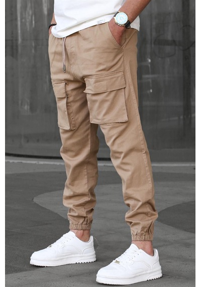 Madmext Camel Kargo Cep Erkek Jogger Pantolon 6812-camel Camel