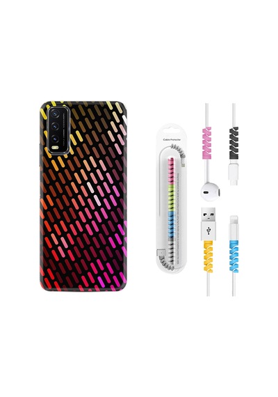 Vivo Y11S Kılıf Kablo Koruyuculu Line Neon 2 1842