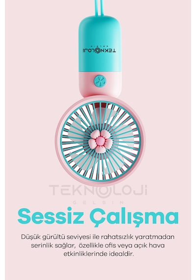 El Fanı Mini Pervane Soğutucu Şarjlı Portatif Taşınabilir Vantilatör