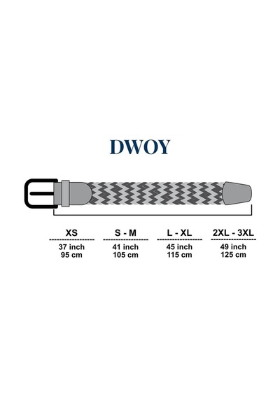Dwoy Elastik Örgü Kemer Kahverengi-947