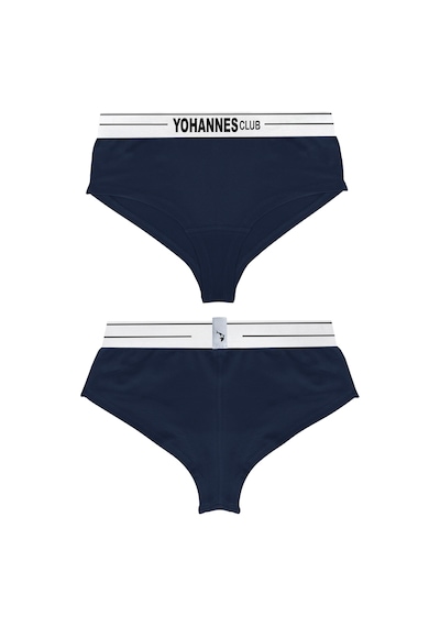 Yohannes Club, Kadın Pamuklu İç Çamaşırı Takımı, Renk Seçenekli, Bralet-kemerli Hipster Külot Lacivert
