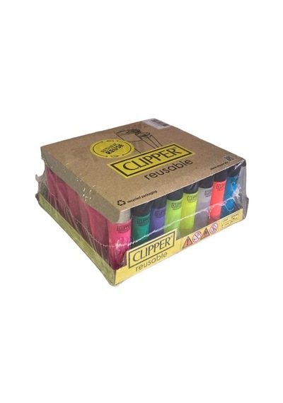 Clipper Pocket Renkli Şeffaf Taşlı Çakmak 48 Adet 3592