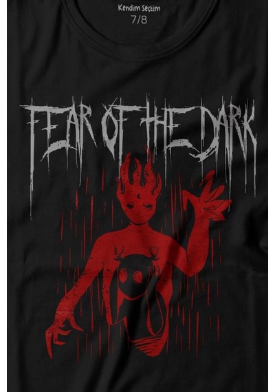 Kendim Seçtim Fear Of The Dark Karanlık Dark Gothic Urban Street Wear Baskılı Tişört Çocuk T-shirt 001