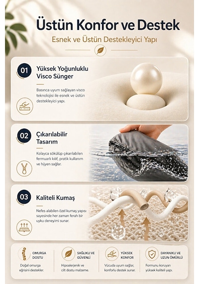Ortopedik Ayak Ve Kalça Destek Yastığı Rahatlama, Dolaşım Ve Uyku Konforu İçin Gri