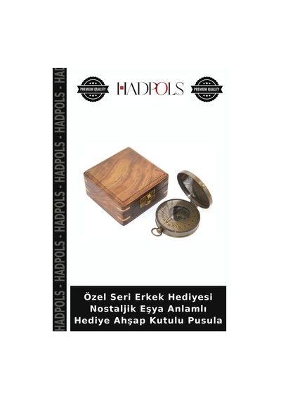 Özel Seri Erkek Hediyesi Nostaljik Eşya Anlamlı Hediye Ahşap Kutulu Pusula