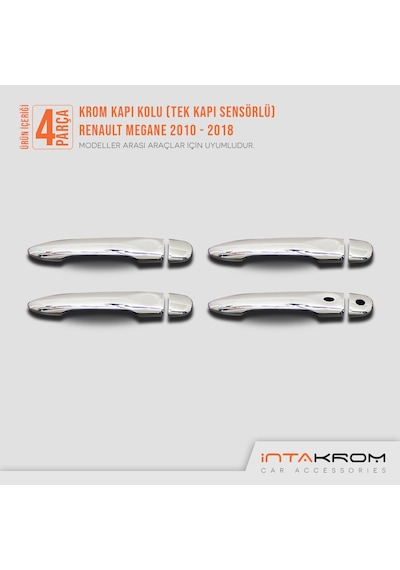 Renault Megane 3 Krom Kapı Kolu 2010-2018 - Tek Kapı Sensörlü