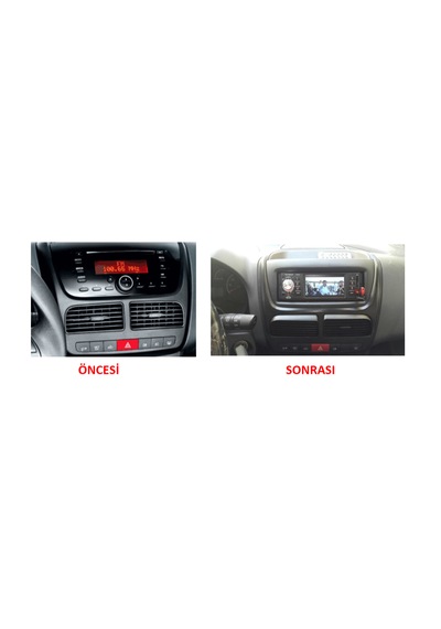 Fiat Doblo İle Uyumlu 2010-2015 1-dın Teyp Çerçevesi